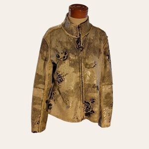 TRUE GRIT Large SOUTHWESTERN STYLE JACKET cozy Rose T44